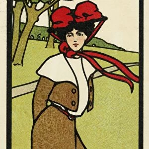Modern Art: Springtime Postcard. ca. 1903, Modern Art: Springtime Postcard