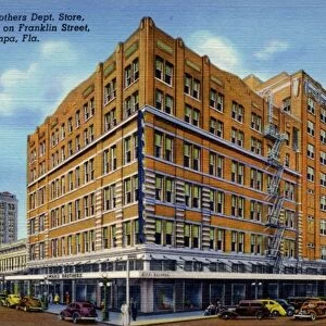 Ms Brothers Department Store, Looking South on Franklin Street, Tampa, Florida
