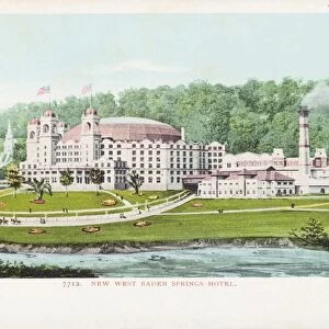New West Baden Springs Hotel Postcard. ca. 1888-1905, New West Baden Springs Hotel Postcard