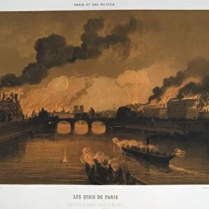 Paris Commune 26 March-28 May 1871. The Bloody Week: The Quays of Paris, view of