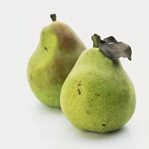 Two pears, close up