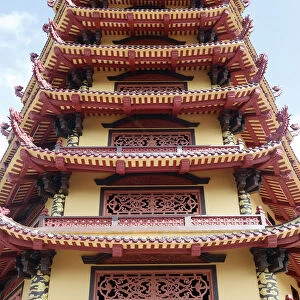 Phat Ngoc Xa Loi Buddhist temple. Tower. Can Tho. Vietnam