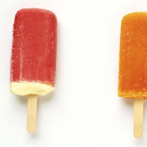 Pink and orange ice lollies
