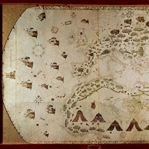 Portolan chart by Jacopo Maggiolo, 1561