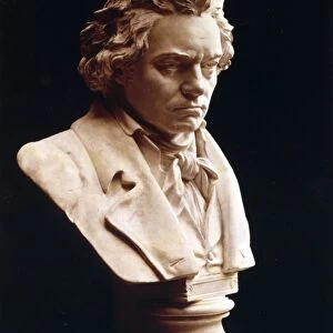 Portrait bust of Ludwig van Beethoven (1770-1827), German composer and pianist. One