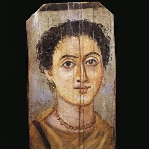 Portrait of a woman, Tempera painting on wood, from El Faiyum, Egypt