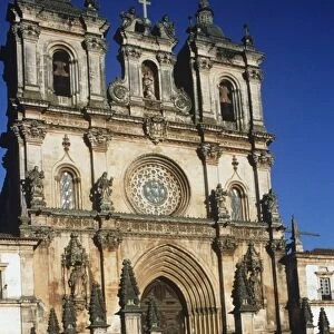 Portugal, Alcobaca, The Church of the Cistercian Monastery exterior