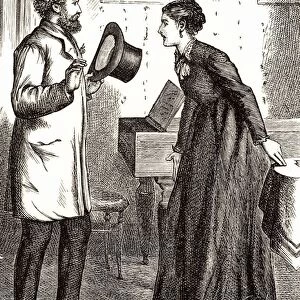 Rachel Verrinder telling Franklin Blake, to his amazement, that she saw him taking the Moonstone