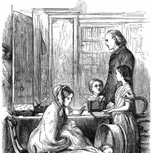 The Rev. and Mrs Crawley and their young family which, as an impoverished parson