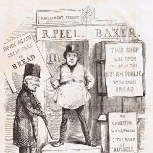 Robert Peel, Prime Minister, as a Baker, Duke of Wellington carrying advertising placard