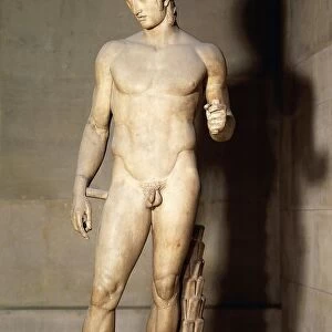 Roman civilization, Ares Borghese statue, Roman copy of original attributed to Alkamenes, marble
