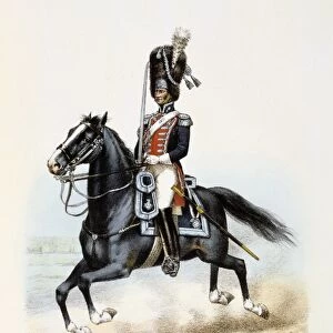 Royal Mounted Black Grenadier, 1814-1815. From Histoire de la maison militaire du