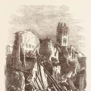 RUINS OF A HOUSE, AFTER THE EARTHQUAKE, AT MELFI, a town and comune in the Vulture