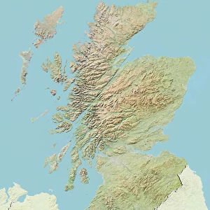 Scotland, United Kingdom, Relief Map