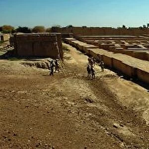 The site of Babylon, Al Hillah Iraq. Babylon, city-state of ancient Mesopotamia