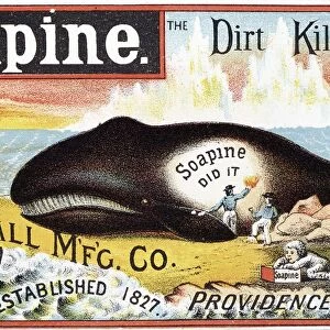 Soapine household cleaner. From late 19th century American trade card for Kendall