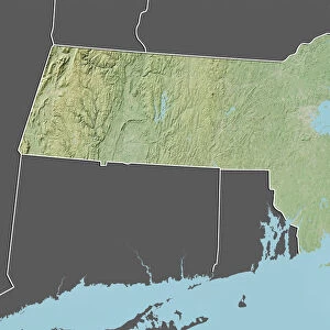 State of Massachusetts, United States, Relief Map