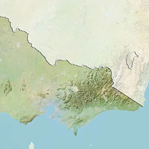 State of Victoria, Australia, Relief Map
