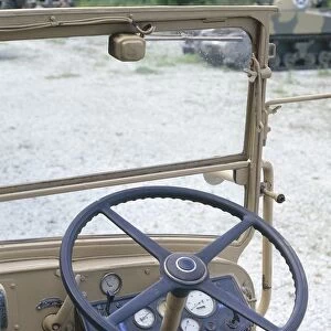 Steering wheel of Italian SPA TM40 tractor, 1940
