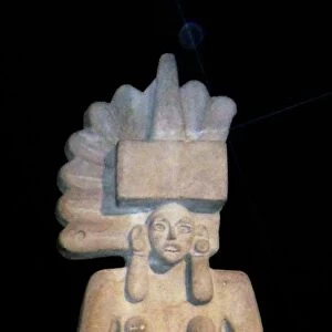 Stone sculpture of Tlazolteotl at the British Museum. Huastec, Postclassical, AD