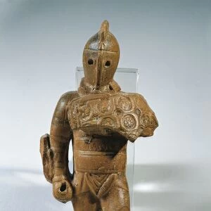 Terracotta statue of Samnite gladiator, From Volubilis (Morocco)