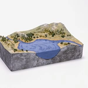 Three-dimensional model of lake