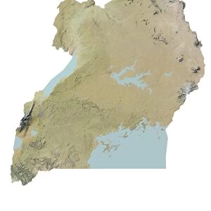Uganda, Relief Map