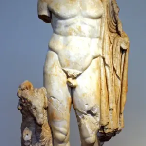 Print of Hermes Statue, Pentelic marble Print of Hermes Statue, Pentelic marble