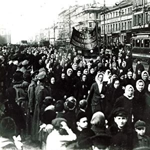 USSR, Womens March, St Petersburg, 8 March 1917