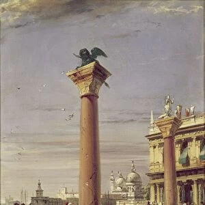 Venice, column of San Marco, by Richard Parkes Bonington, 1827, Oil on canvas