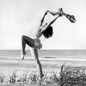 A Woman Dancing On The Shore