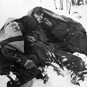 World war 2, german soldiers who froze to death on the approach to moscow