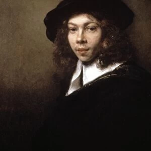 Young Man in a Black Hat, 1666. Oil on canvas. Rembrandt Harmenszoon van Rijn
