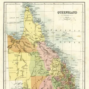 Antique map - Queensland Australia