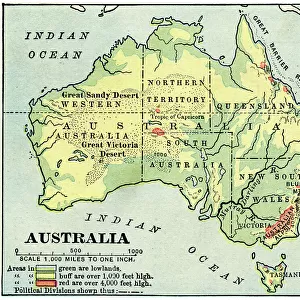 Australia map 1892