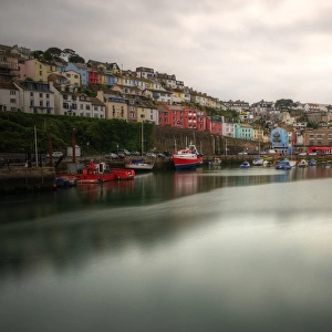 Brixham Torbay colourful old town harbour