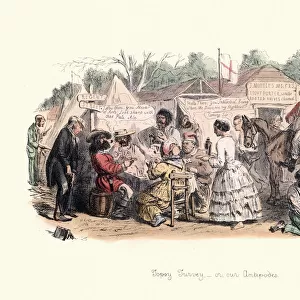 Caricature of life in a nineteenth century Australian settlement, Victorian