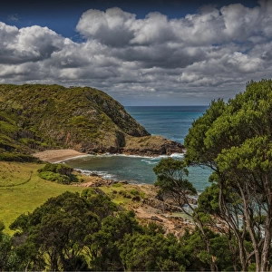 Coastal views near the Wall, an area so named because of its steepness, extreme difficulty and sheer hardship to land boats in the early colonial days. East coast of King Island, Bass Strait, Tasmania