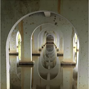 Concrete Arches beneath a bridge in Benalla, Victoria