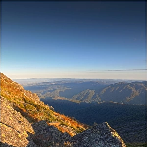 Dawn light near the summit of Mount Buller, in the high country of central Victoria