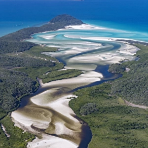 exterior views, meander, ocean, out, river course, riverside, sinuosity, whitsunday
