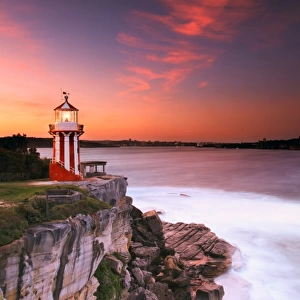 Hornby lighthouse at sunset