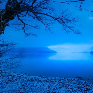 Lake Chuzenji, late winter morning view