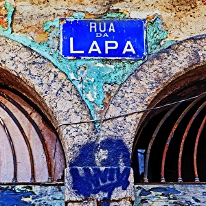 Lapa, street sign, Rio De Janeiro, Brazil