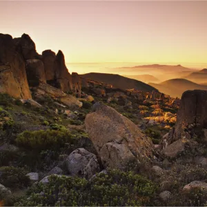 Last light on Mount Wellington, Hobart Tasmania