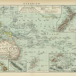 Old map of Oceania