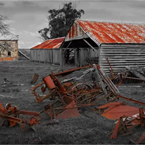 Rusting farm machinery Longford, northern Tasmania