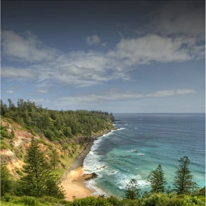 View to Anson bay on Norfolk Island, South Pacific