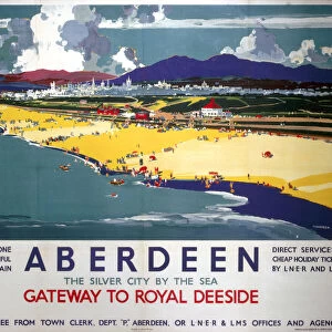 Aberdeen, Gateway to Royal Deeside, LNER / LMS poster, 1935