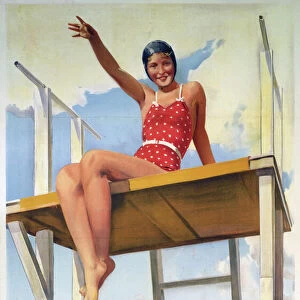 Dovercourt Bay, Holiday Lido, LNER poster, 1941